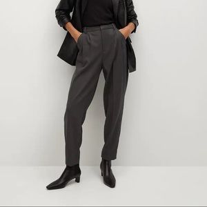 Mango Pleat detail pants high waisted 

Flowy fabric. Darts.small. Grey pants